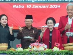 HUT ke-51 PDI Perjuangan, Wapres RI Berikan Salam Tiga Jari Karena Ini