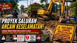Diduga Abaikan Keselamatan Warga, Proyek Saluran di Jalur Bunut Widang Tanpa Papan Informasi Jadi Sorotan