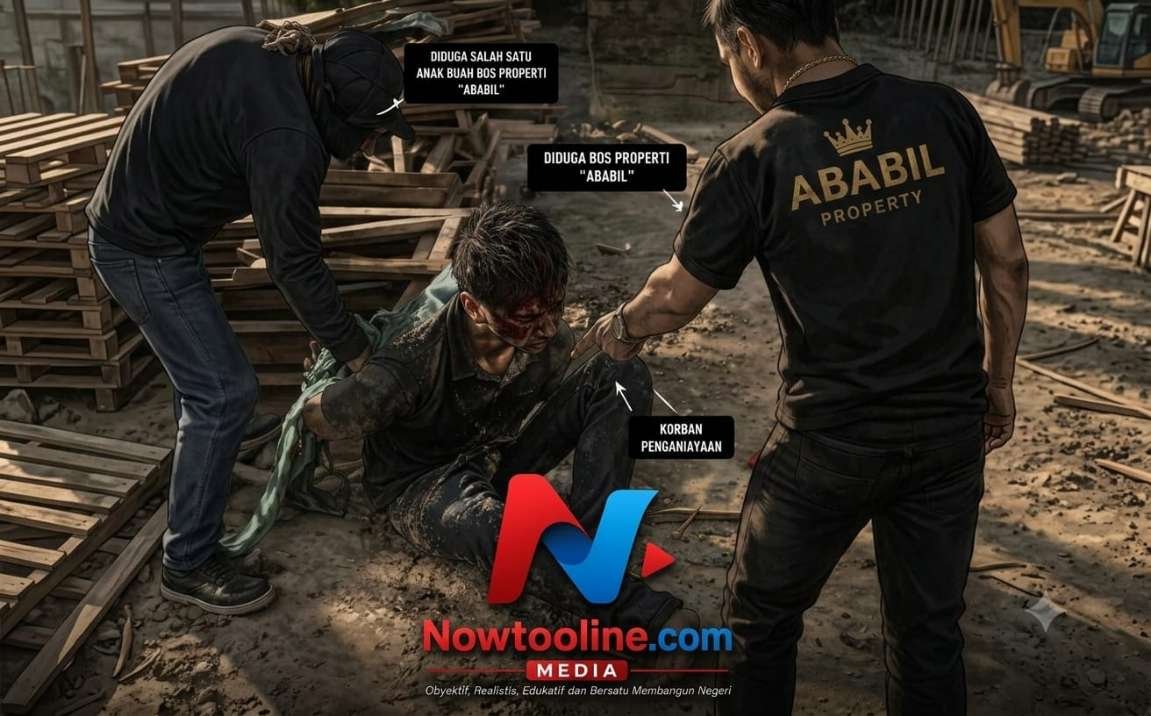 Salah satu korban tak berdaya karena kedua tangannya terikat saat dianiaya secara sadis oleh terduga AS, Bos Ababil dan kroninya (Foto : Ilustrasi adegan dugaan penganiayaan)