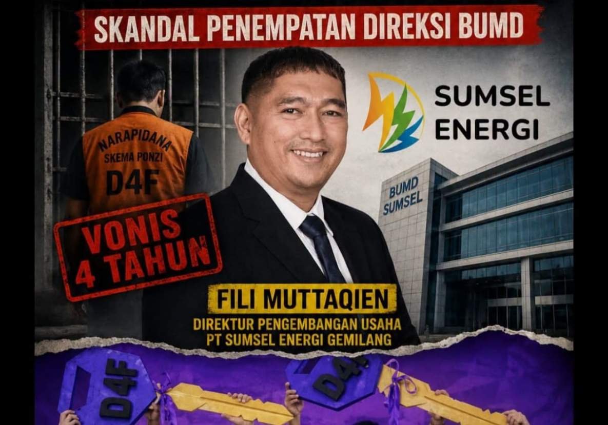 Fili Muttaqien kembali menjadi sorotan setelah namanya tercatat sebagai Direktur Pengembangan Usaha PT Sumsel Energi Gemilang (Foto : Ilustrasi)