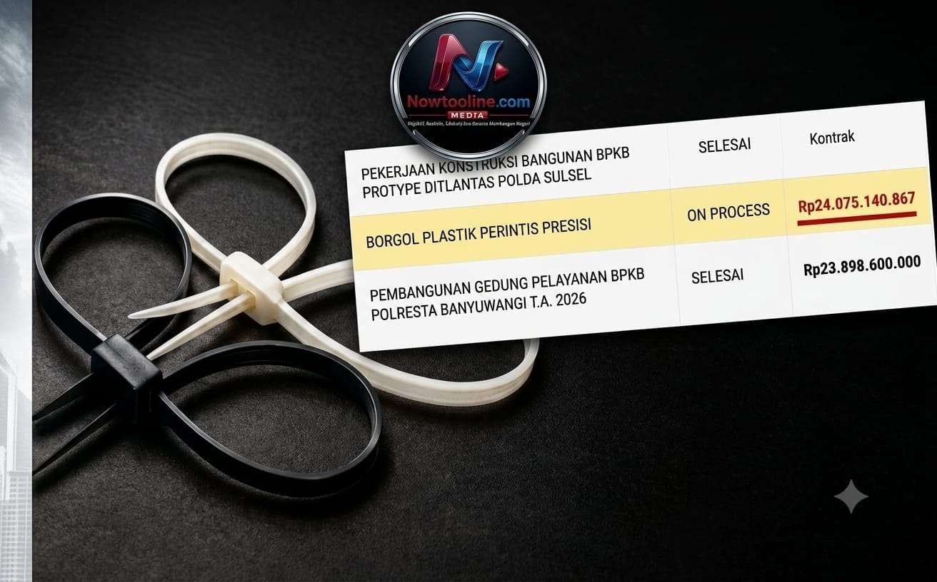 Borgol Plastik, Insert nominal pengadaan Borgol Plastik Perintis Presisi On Process (Foto : Redaksi)