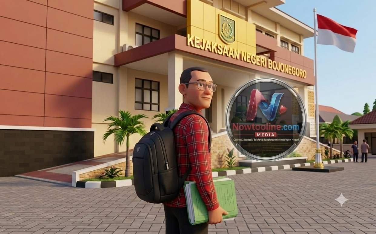 SP, pelapor saat akan memasuki kantor  Kejari Bojonegoro (Foto : Ilustrasi for Nowtooline)